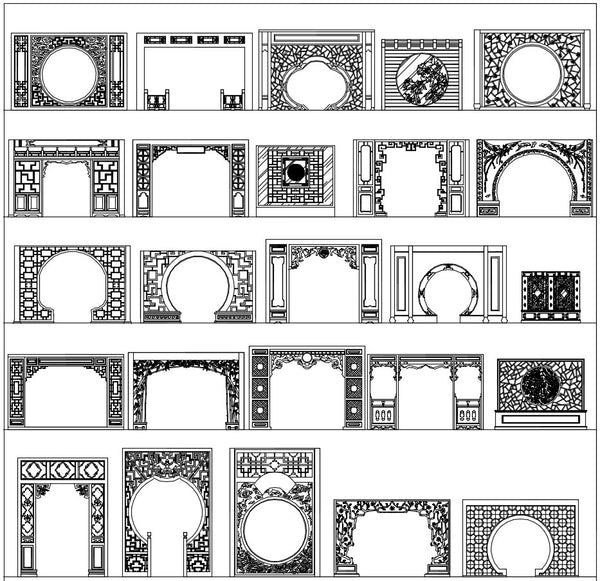 All Chinese Decoration Elements(Best Recommanded!!) – CAD Design | Free ...