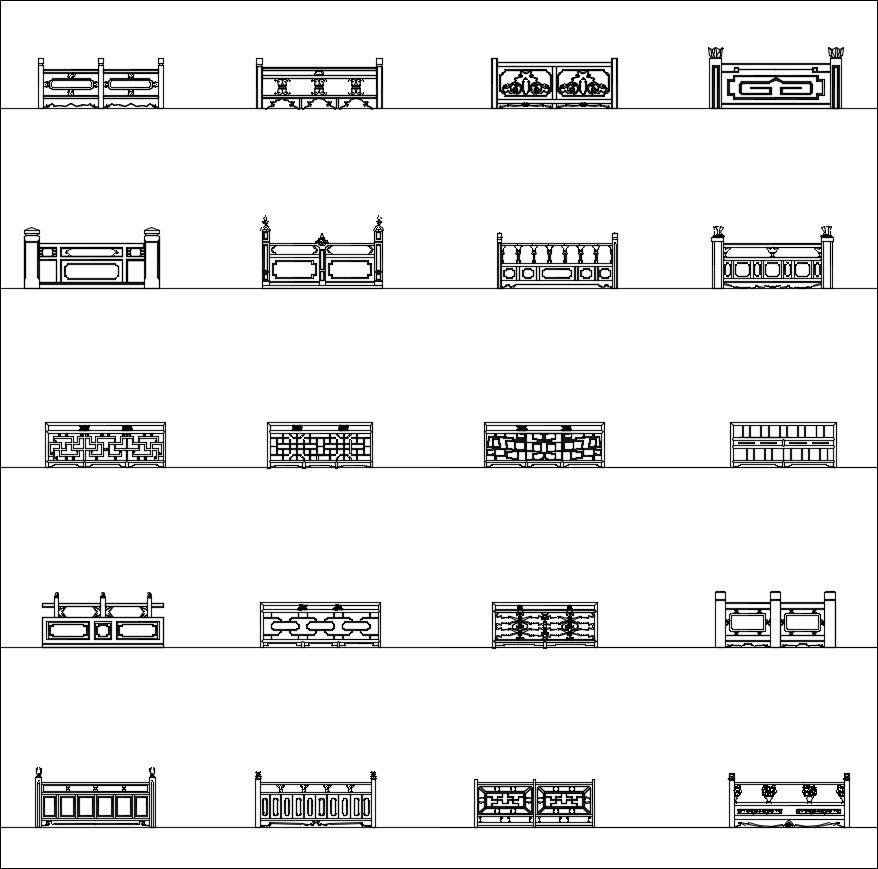 All Chinese Decoration Elements CAD blocks