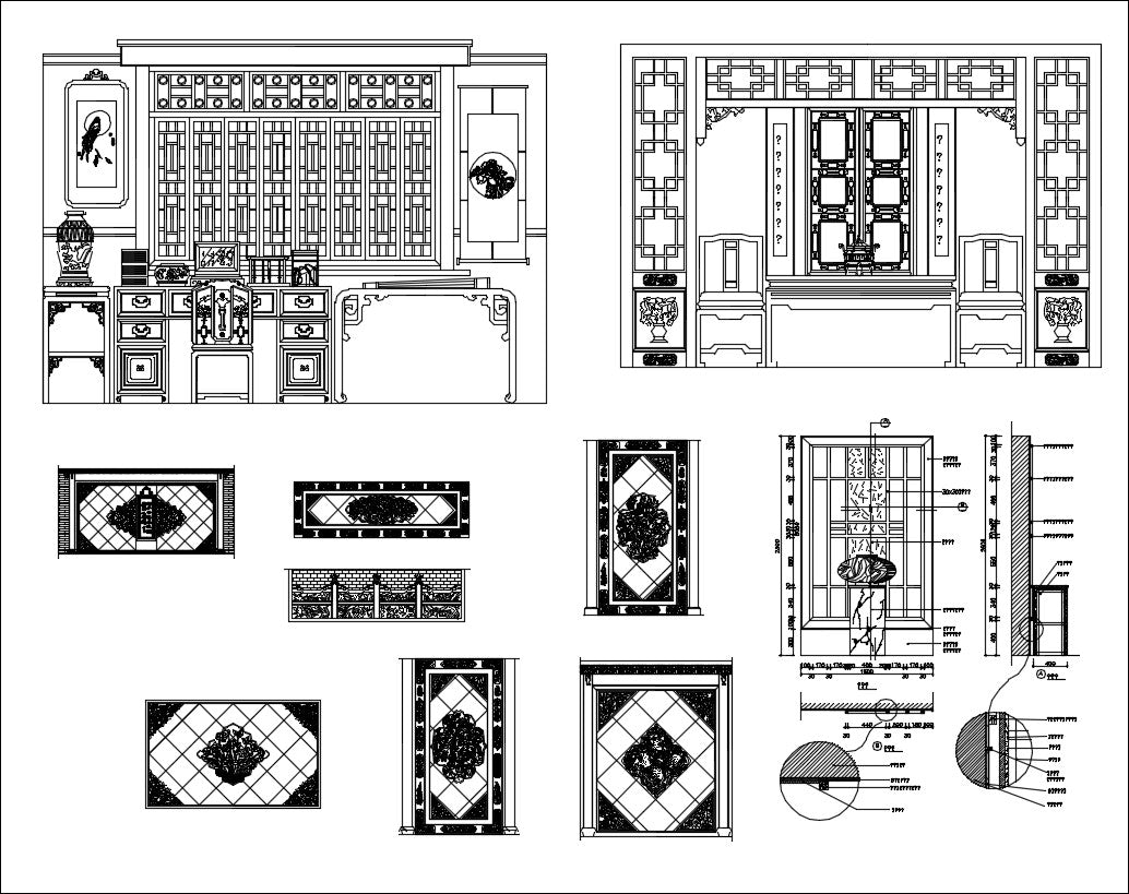 All Chinese Decoration Elements CAD blocks