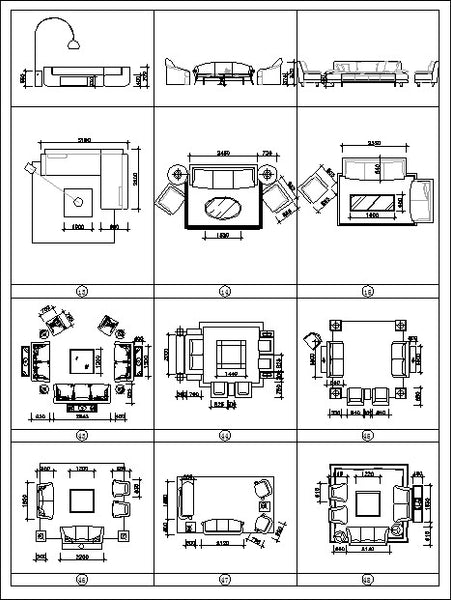 sofa elevation cad blocks free download