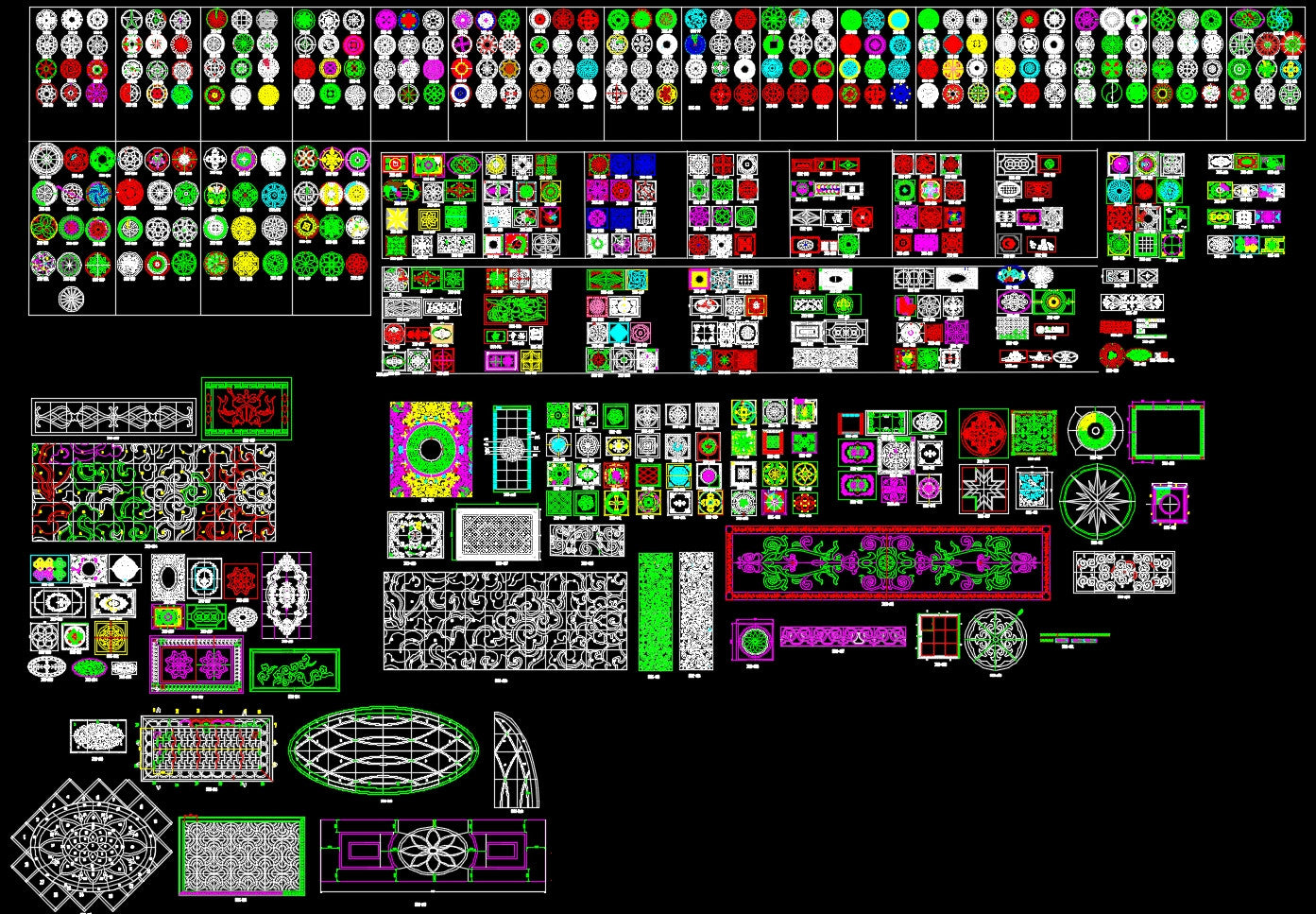 639 Types of Paving Design CAD Blocks