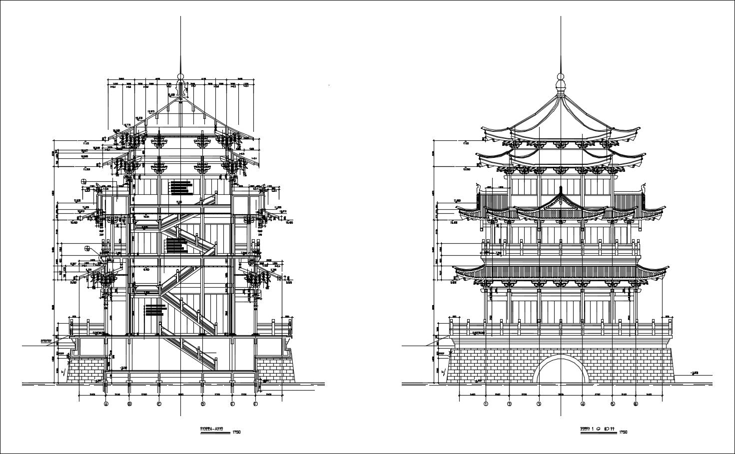 Chinese Architecture CAD Drawings 2 CAD Design Free CAD Blocks