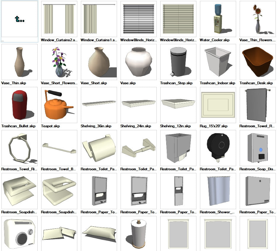 Sketchup Interior Objects 3D models download - CAD Design ...