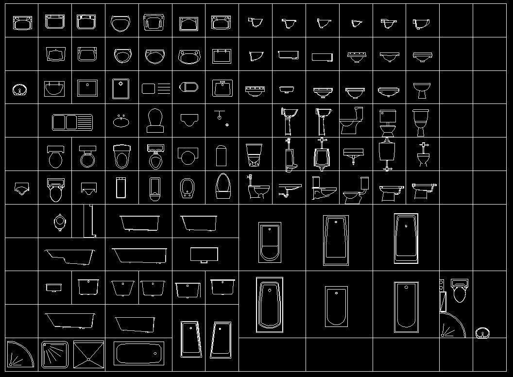 Free Toilet Blocks – CAD Design | Free CAD Blocks,Drawings,Details