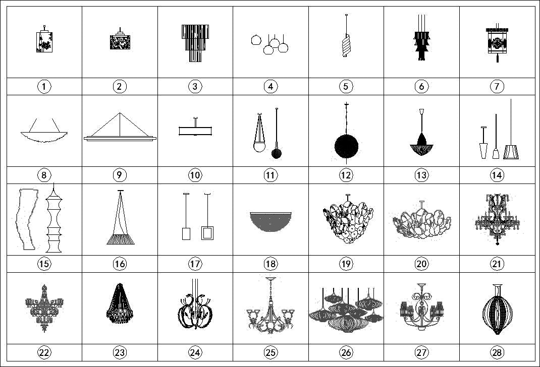 Lights and Lamps Blocks – CAD Design | Free CAD Blocks,Drawings,Details