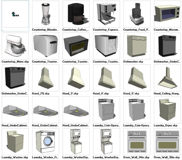 Sketchup Appliances 3D models download CAD Design  Free 