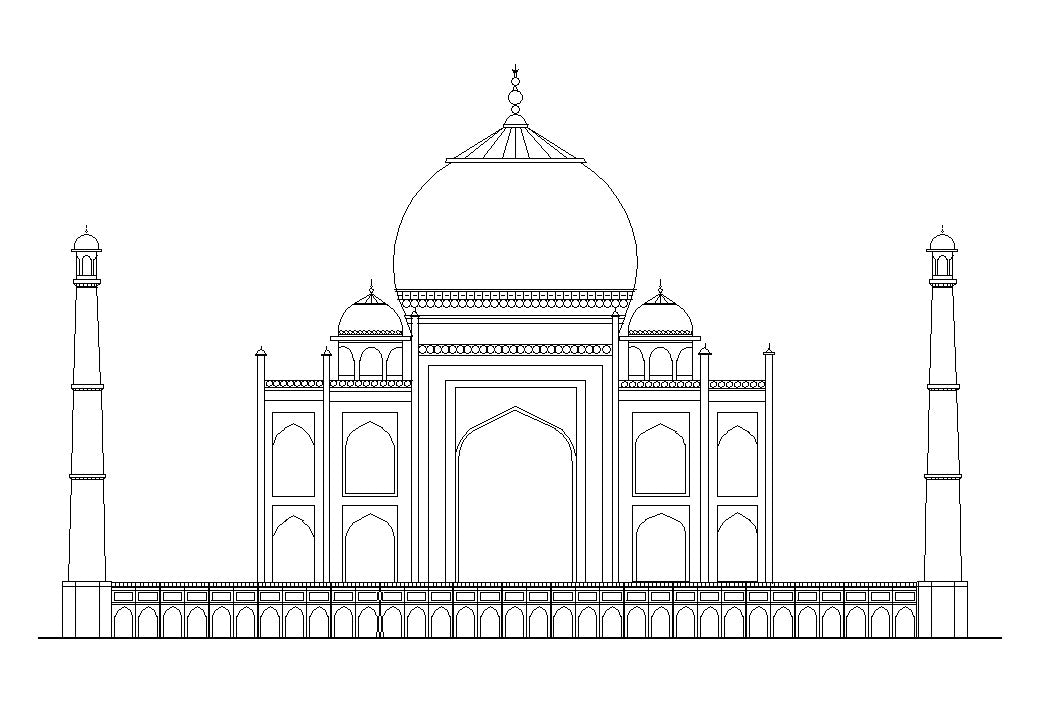 The Taj-Mahal – Cad Design | Free Cad Blocks,Drawings,Details