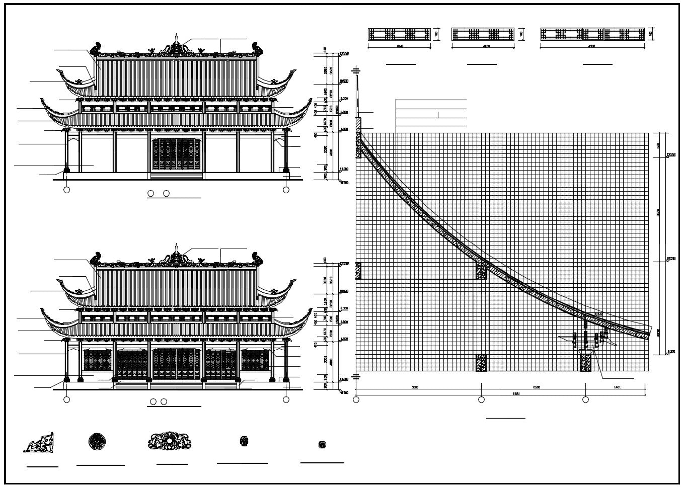 Chinese Architecture CAD Drawings(Grand Hall -Chinese Temple)