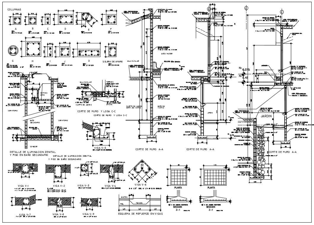 Concrete details autocad dwg files