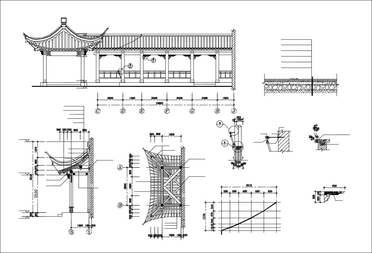 Chinese Architecture CAD Drawings-Chinese Pavilion,Garden