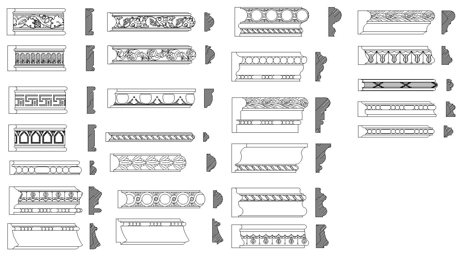 Free Decorative Elements V3 – CAD Design | Free CAD Blocks,Drawings,Details