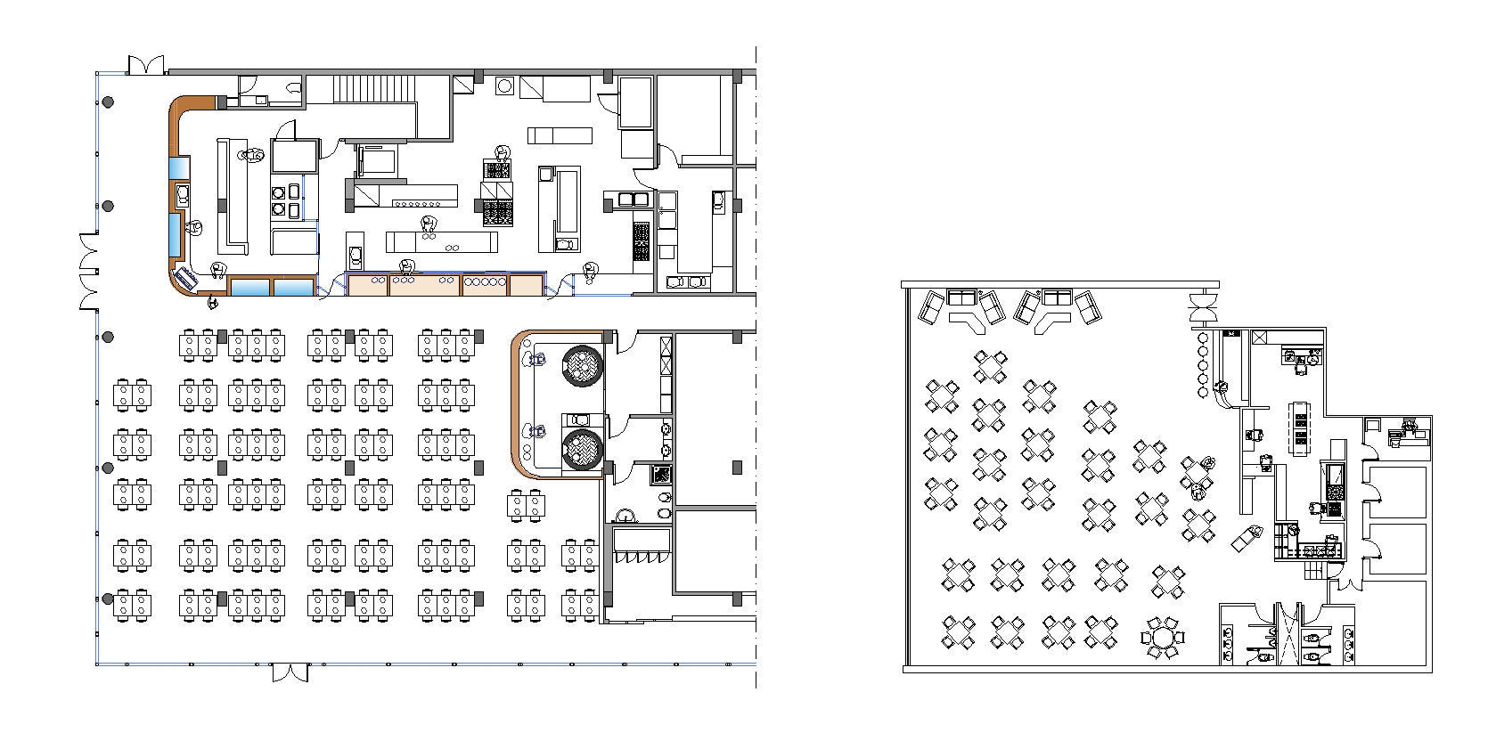  Restaurant  blocks  and plans CAD  Design Free CAD  Blocks  