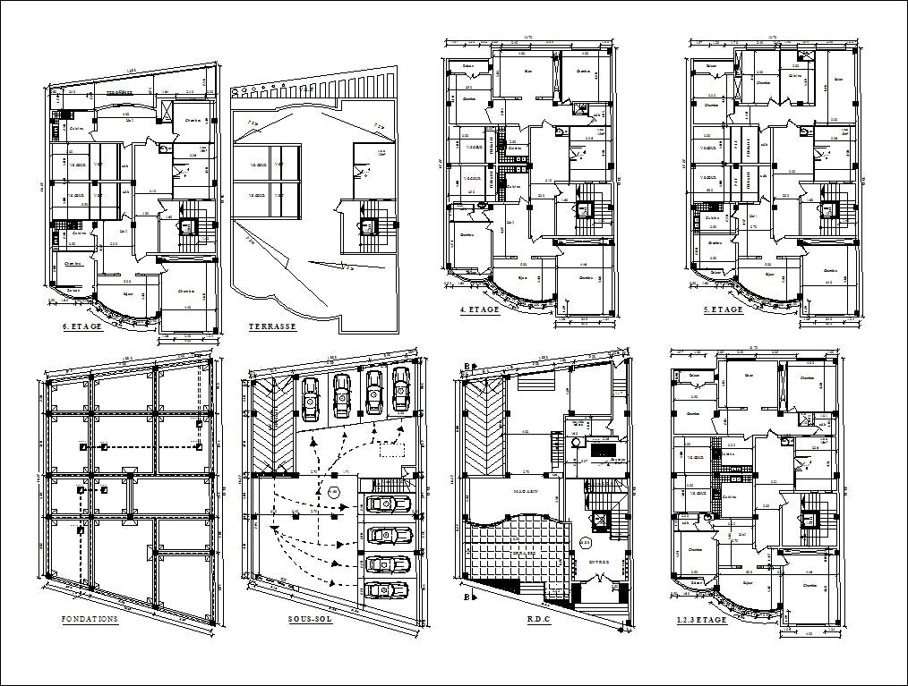 Apartment with commercial building