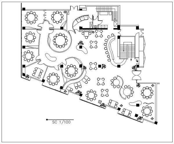 Free Restaurant plan – CAD Design | Free CAD Blocks,Drawings,Details