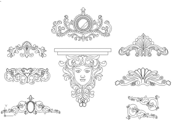 Free Decorative Elements V4 – CAD Design | Free CAD Blocks,Drawings,Details