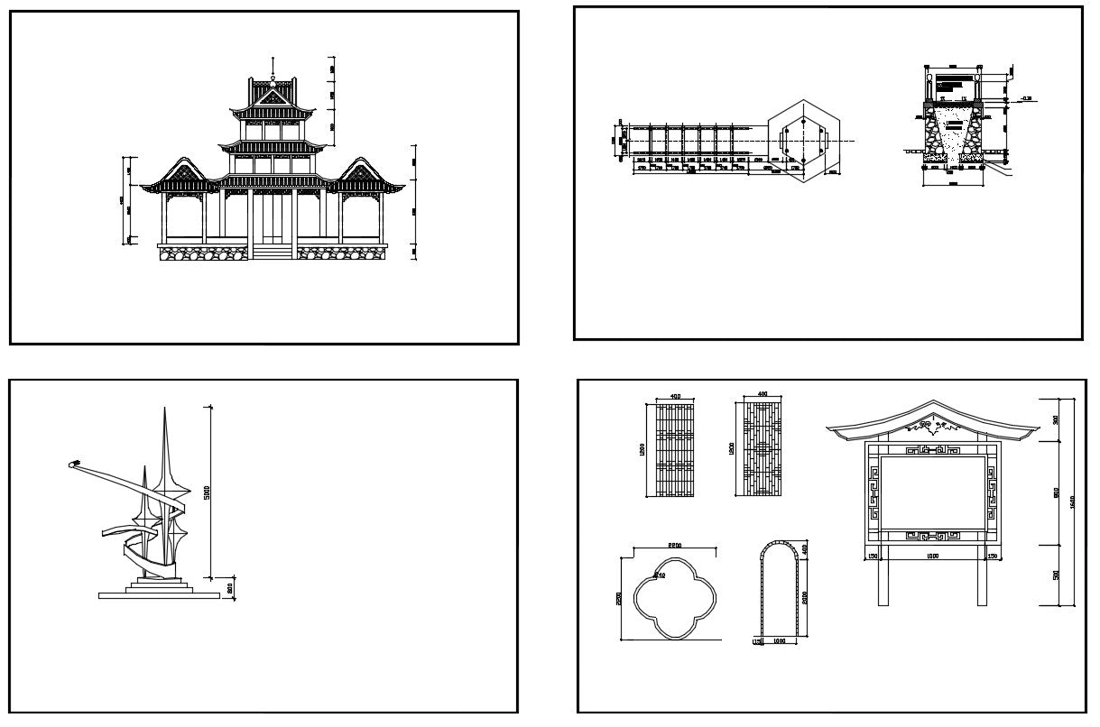 Chinese Architecture CAD Drawings 3