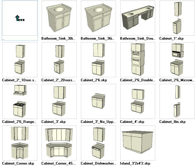 sketchup kitchen cabinets free