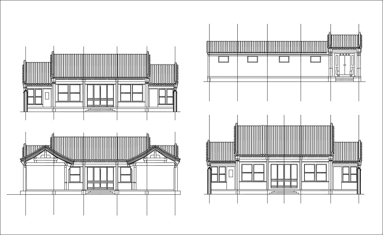 Chinese Architecture CAD Drawing-Chinese Courtyard