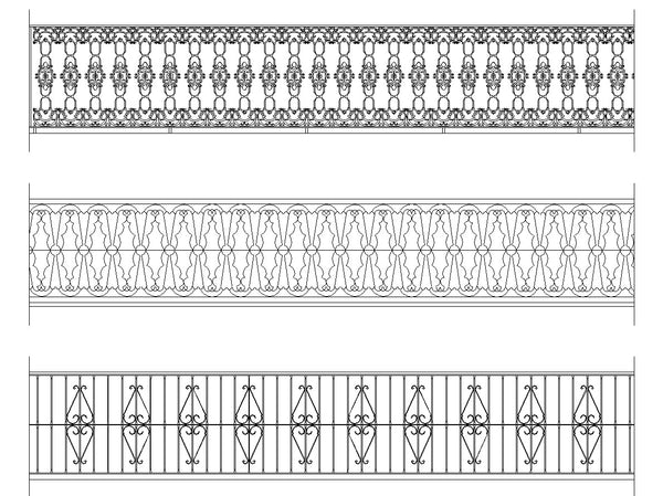 wrought iron cad blocks