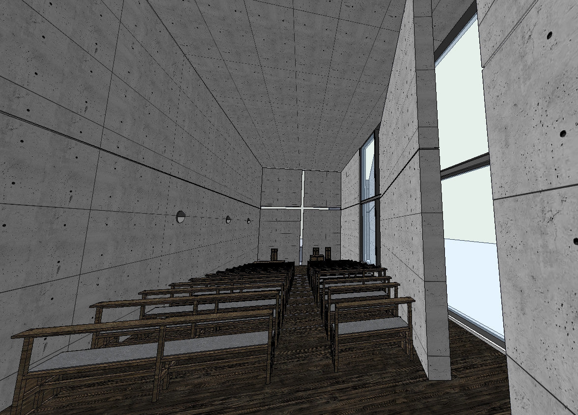 Sketchup 3d Architecture Models Church Of Light Tadao Ando