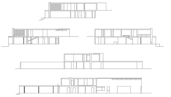 mies van der rohe farnsworth house elevation