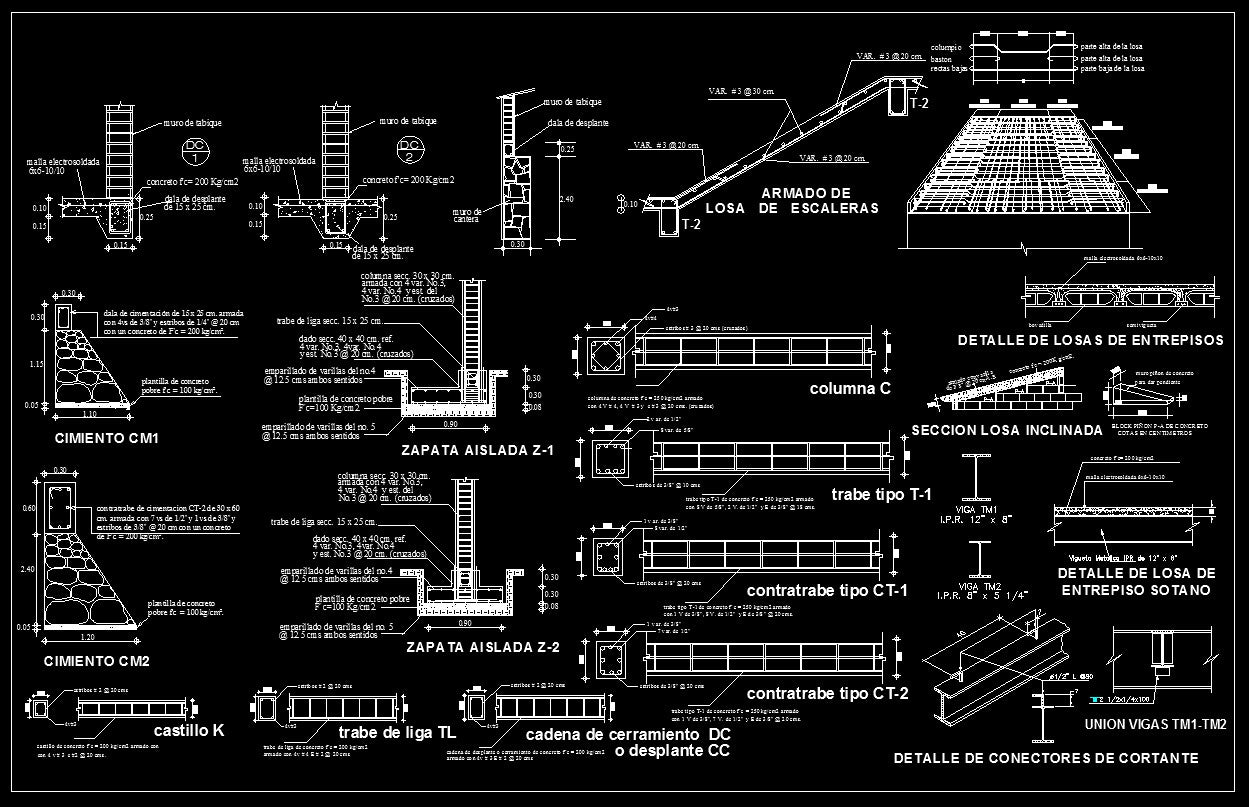 Concrete Details  CAD  Design Free CAD  Blocks Drawings  