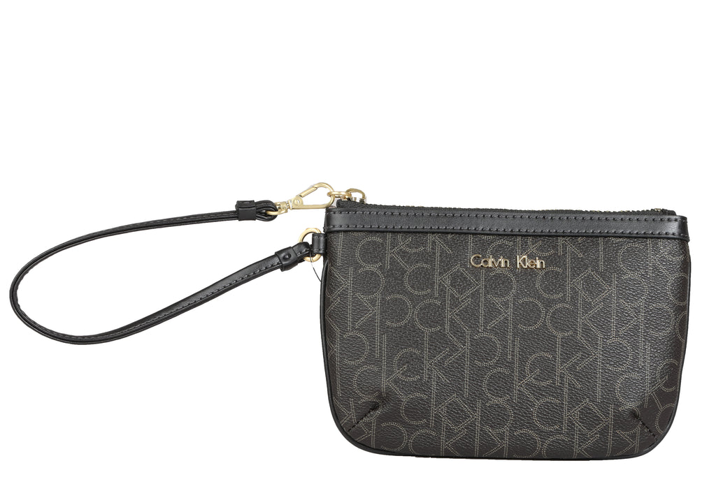 calvin klein monogram wristlet