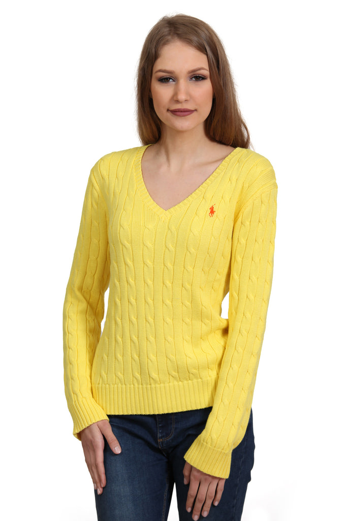 ralph lauren women's yellow sweater