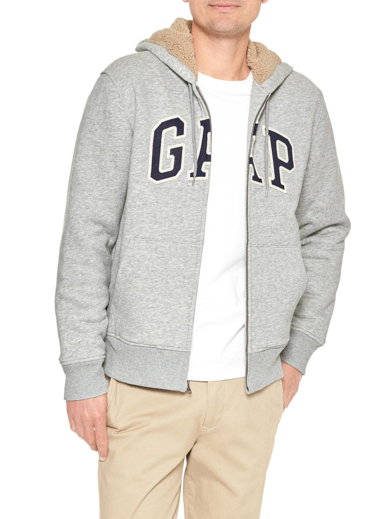 sherpa lined hoodie gap