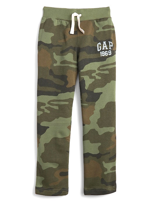 gap logo pants in fleece