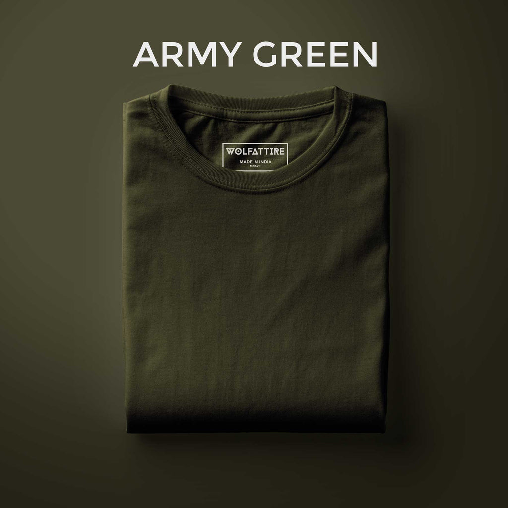 Buy Army Green T Shirt For Men Online In India Wolfattire