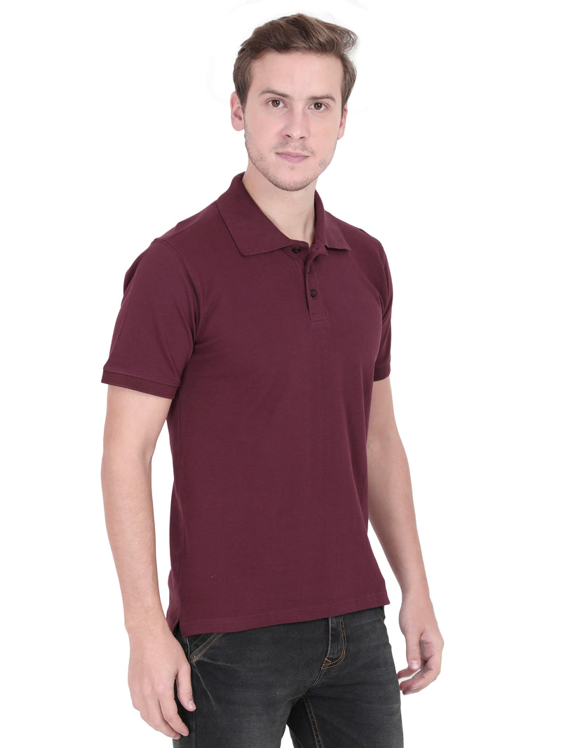 Burgundy Polo T-Shirt for Men | 100% cotton – Wolfattire