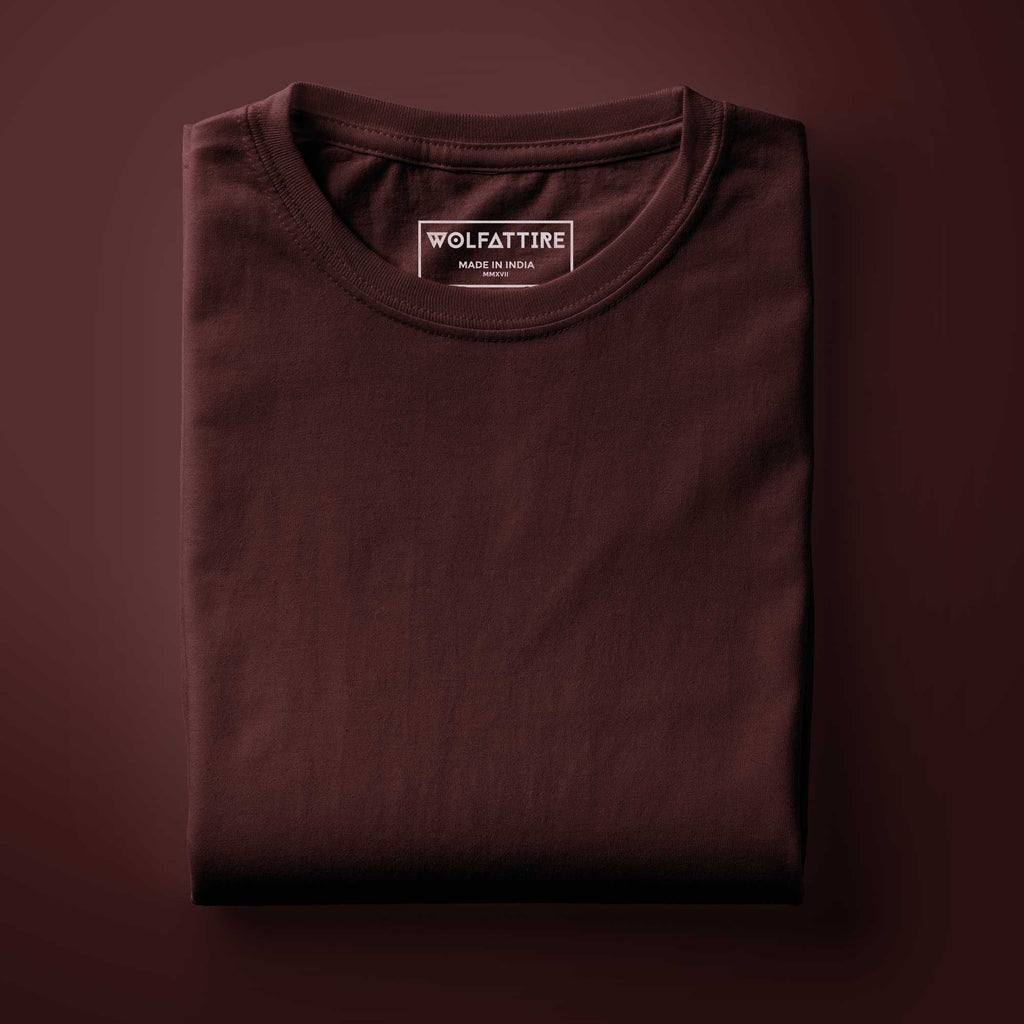 burgundy crew neck t shirt