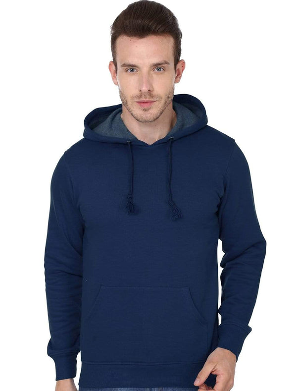 Regular Fit Hoodie Sweatshirt, Dark Blue