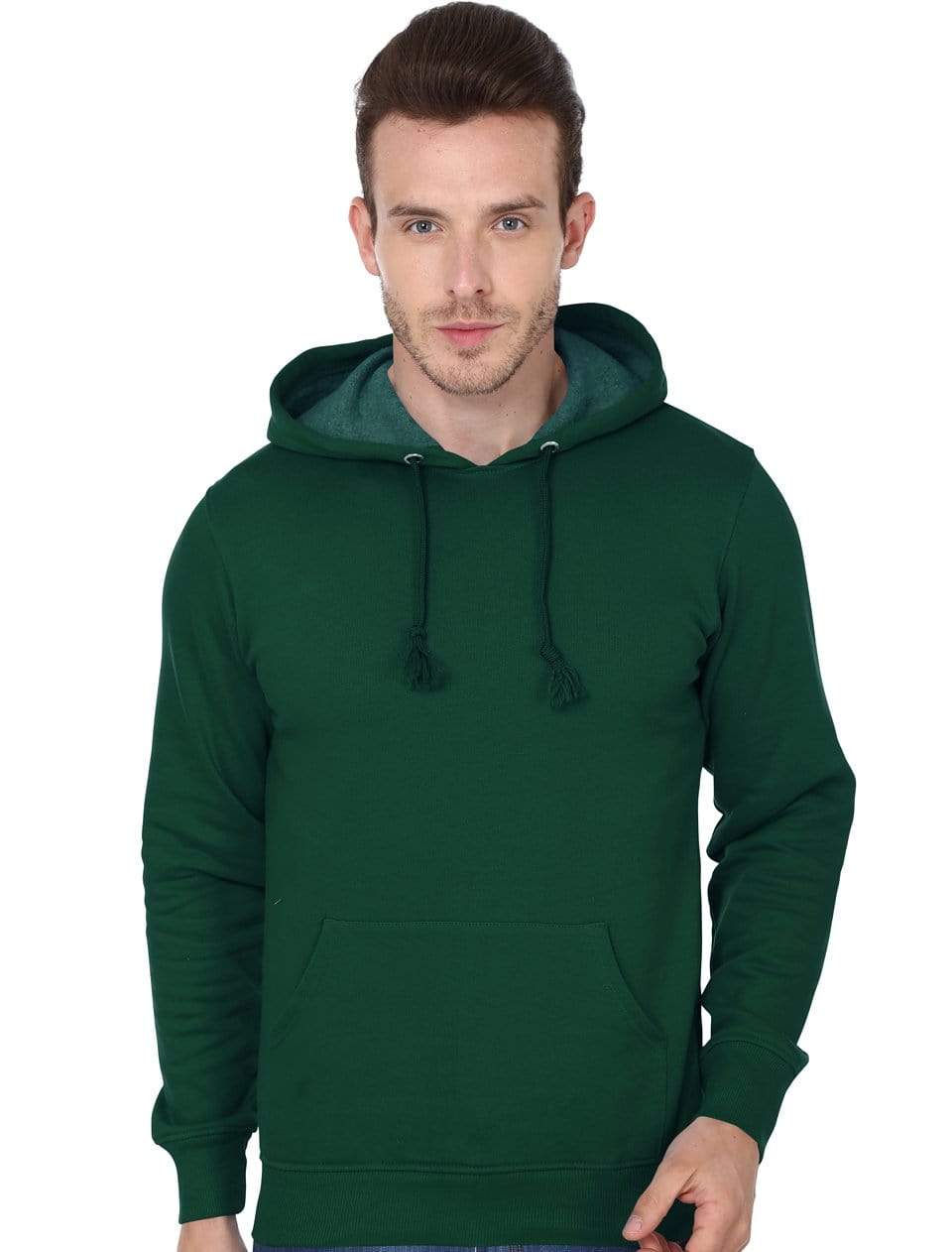 Men's Regular Fit Hooded Sweatshirt - Olive Green – Wolfattire