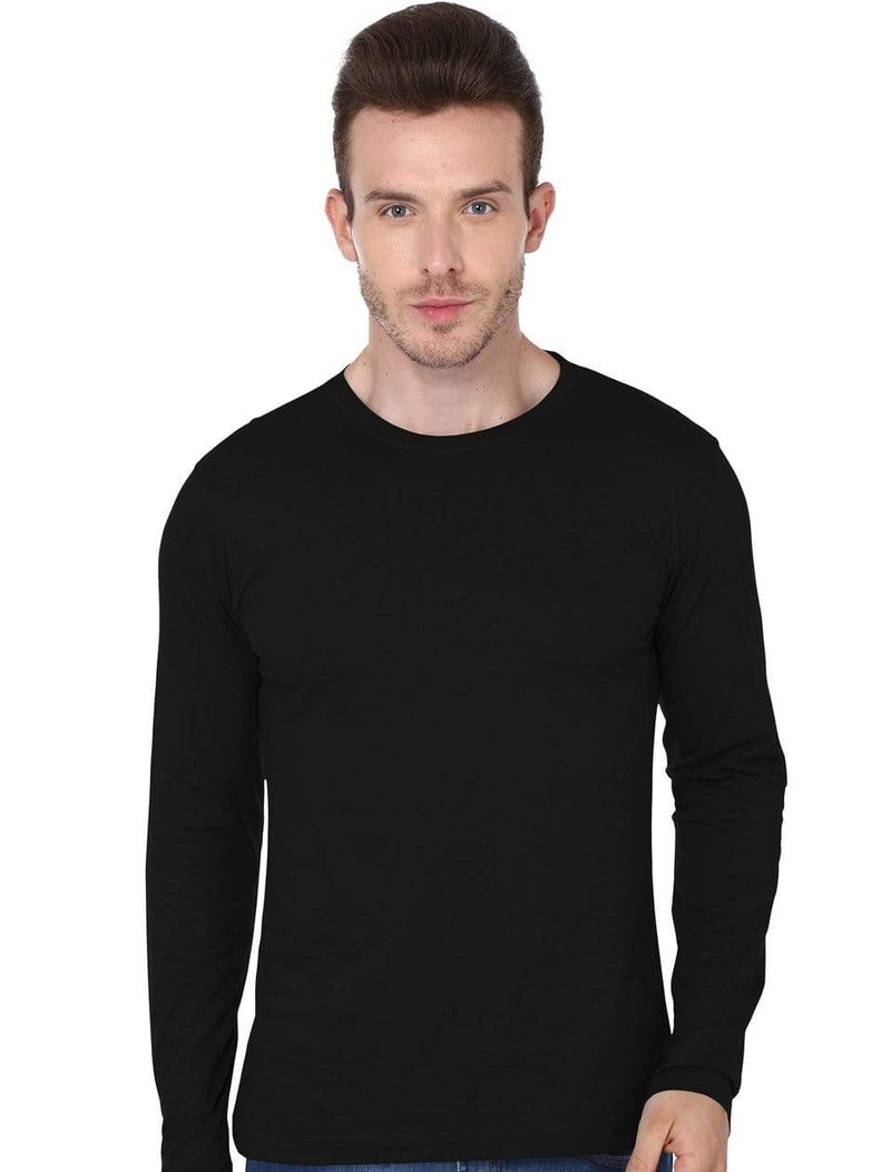 Black Full Sleeve Shirt | Round Neck T-Shirt – Wolfattire