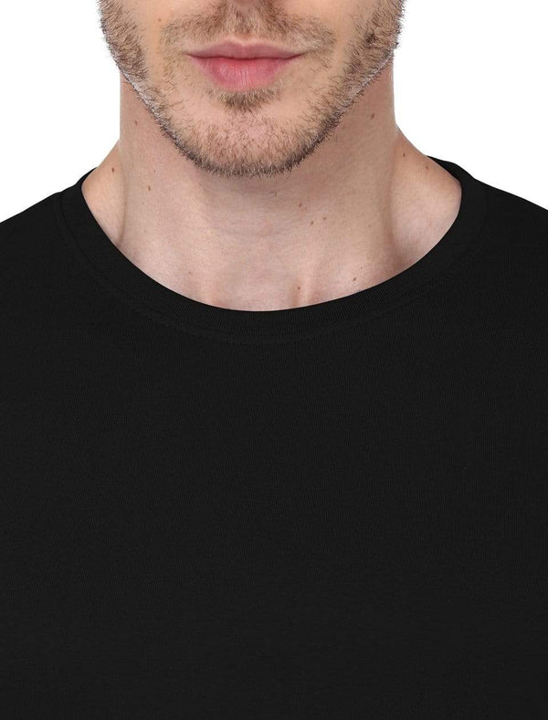 Plain Black Half Sleeve Shirt  Round Neck T-Shirt – Wolfattire