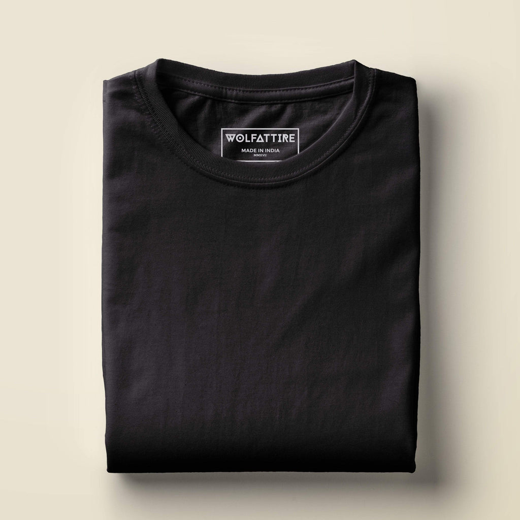 a plain black t-shirt