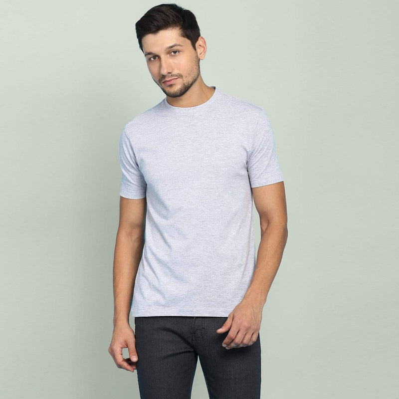 Men's Round Neck Plain T-Shirt GREY (Regular fit) – Wolfattire