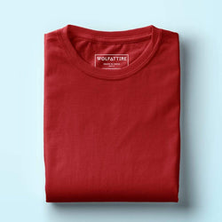 red round neck t shirt