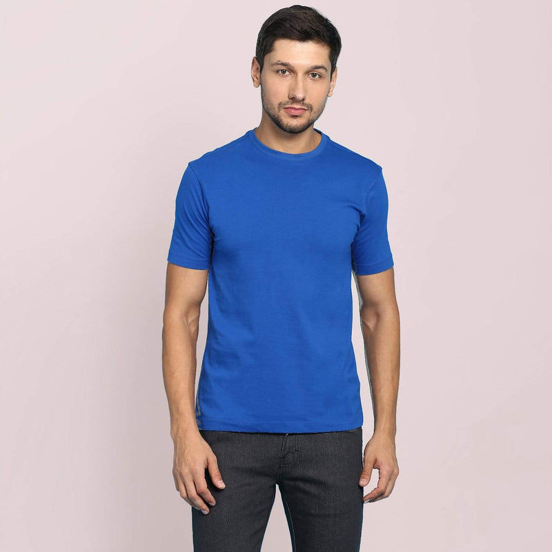 Buy Royal Blue colour t-shirt for Men in half sleeves – Wolfattire