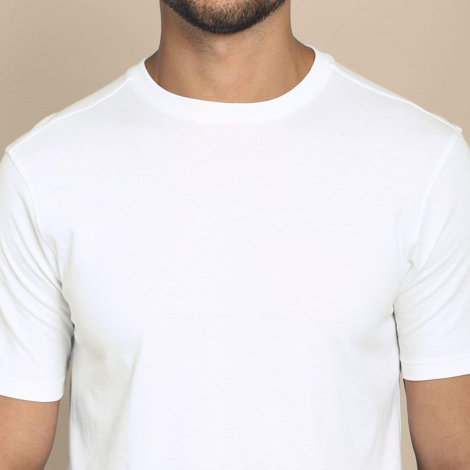 White t shirt for men | Round Neck – Wolfattire