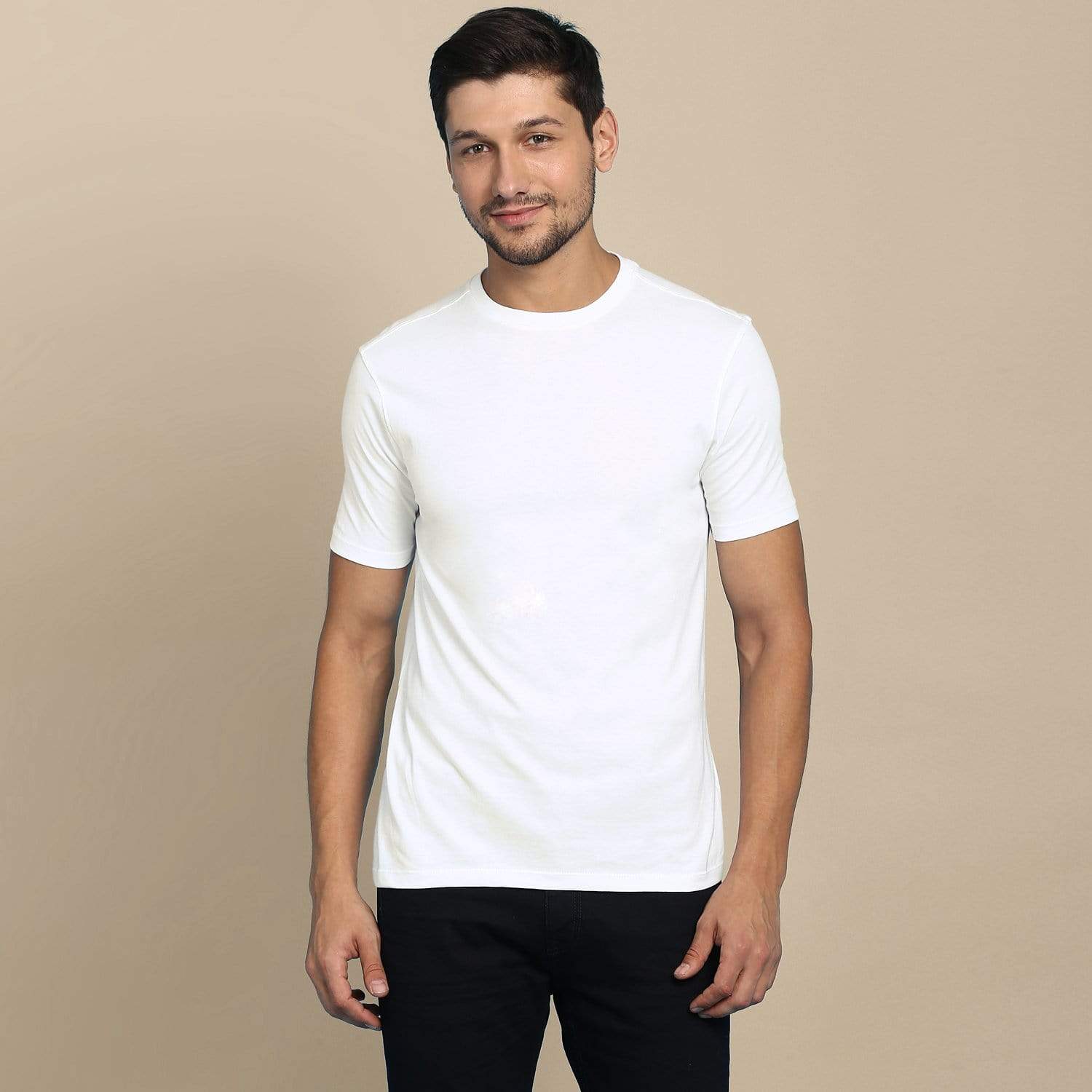 White t shirt for men | Round Neck – Wolfattire