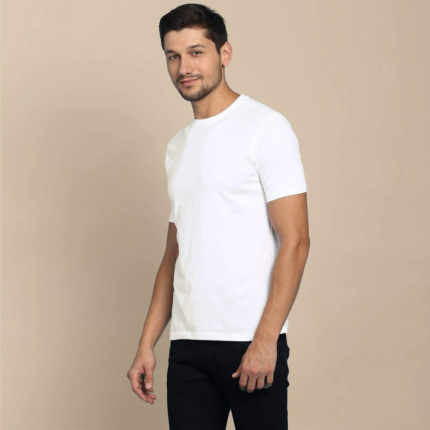 White t shirt for men | Round Neck – Wolfattire