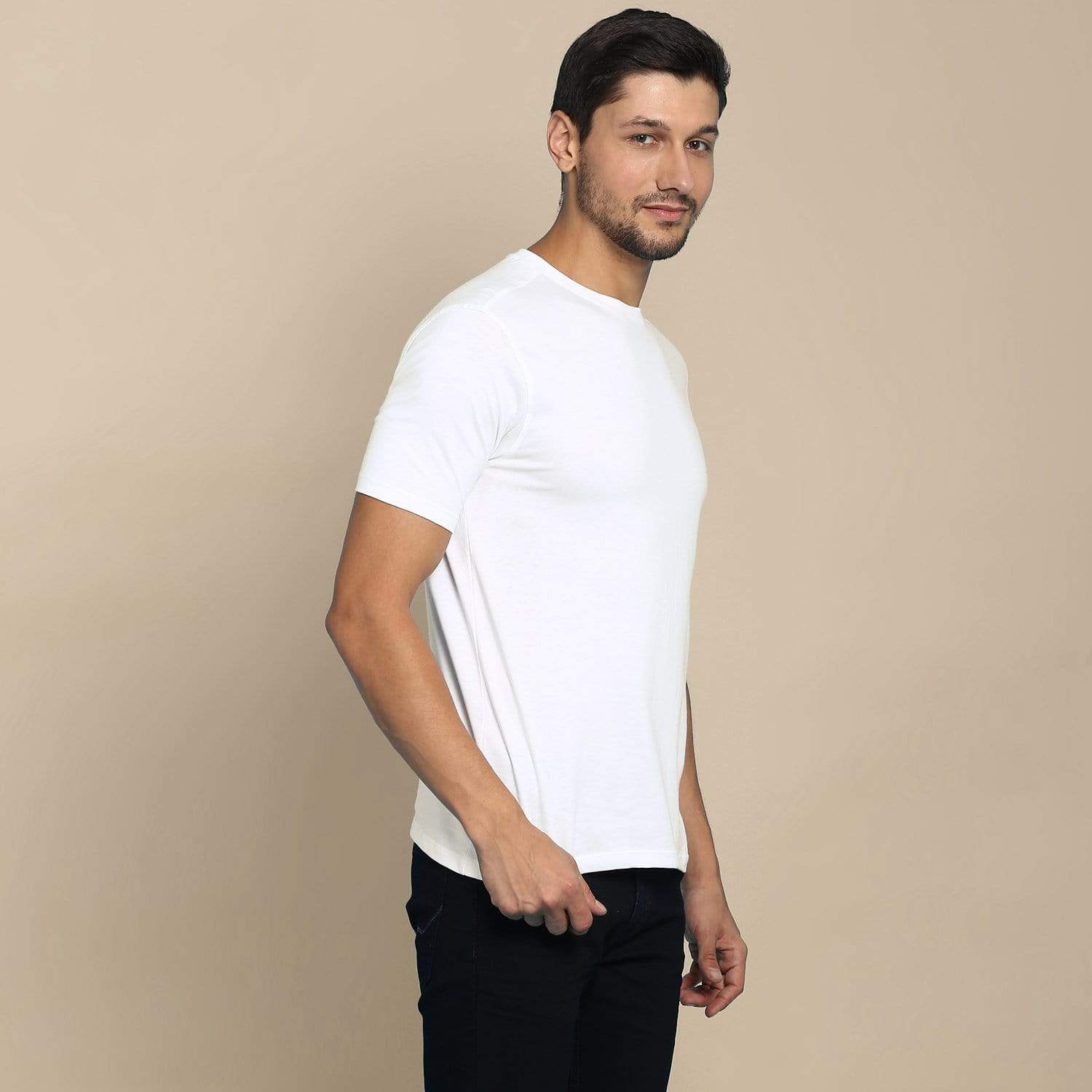 White t shirt for men | Round Neck – Wolfattire