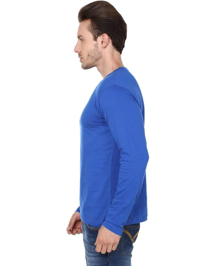 Royal Blue Round Neck Full Sleeve T Shirt For Men – Wolfattire