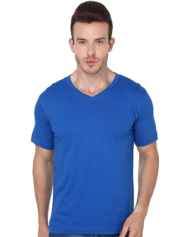 Men's Plain Navy Blue T-shirt Regular fit - THE JUNTO.IN