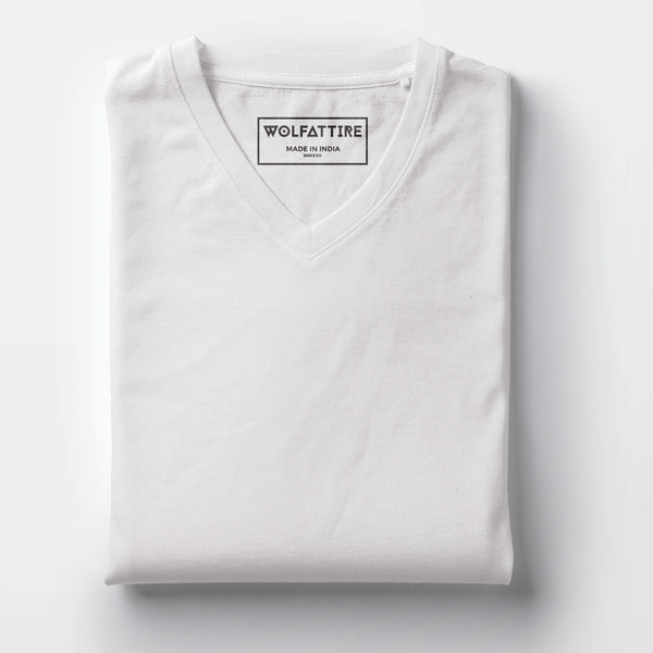 White t shirt for men  Round Neck – Wolfattire