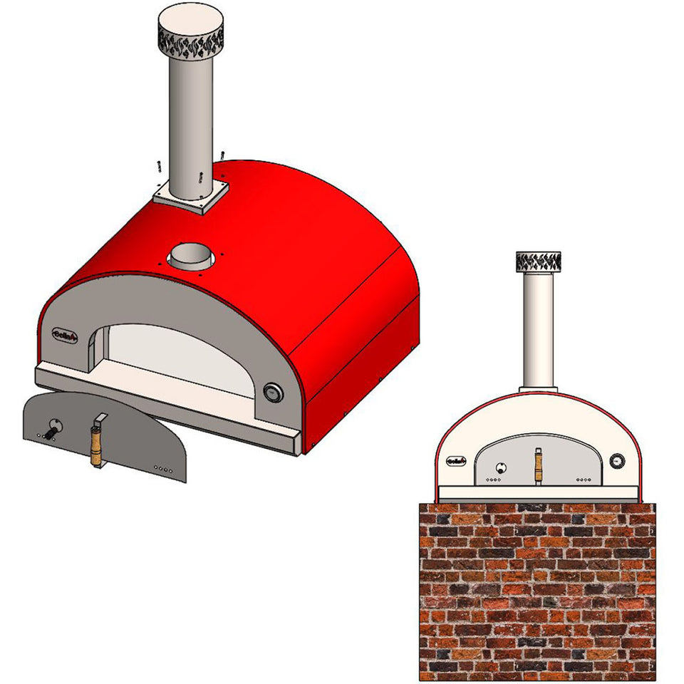 Bella Outdoor Living Grande 32 Wood Fired Pizza Oven With Cart Pcg32r Firewalker Ovens