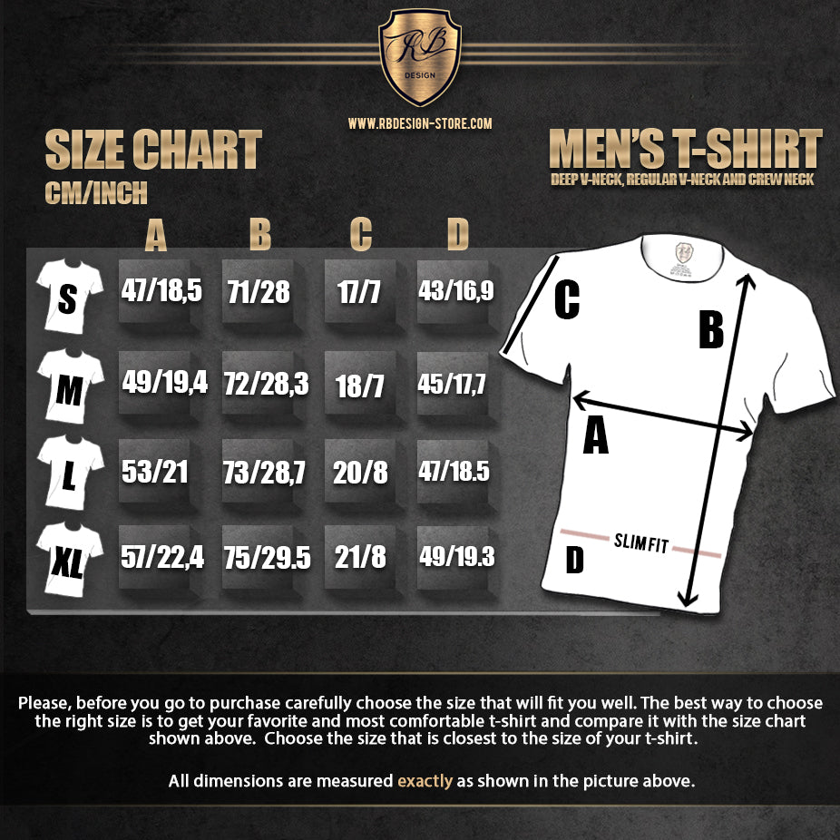Warrior Shirt Size Chart